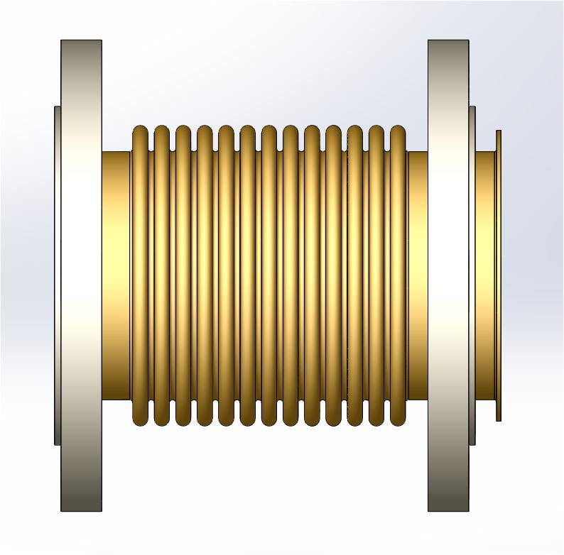Welded bolted flanges bellows 90 degree return